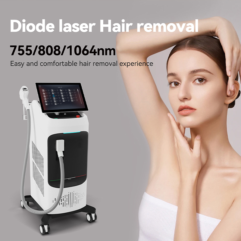 إزالة الشعر بالليزر التيتانيوم بدون ألم مع تجديد البشرة