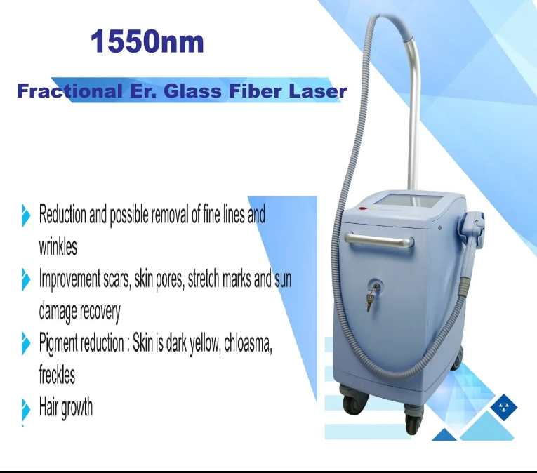 آلة ليزر إير ياج الاحترافية CO2 fractional 1550 لإزالة الندبات وتجديد البشرة باستخدام زجاج ياج 1550 لجمال صالون السبا