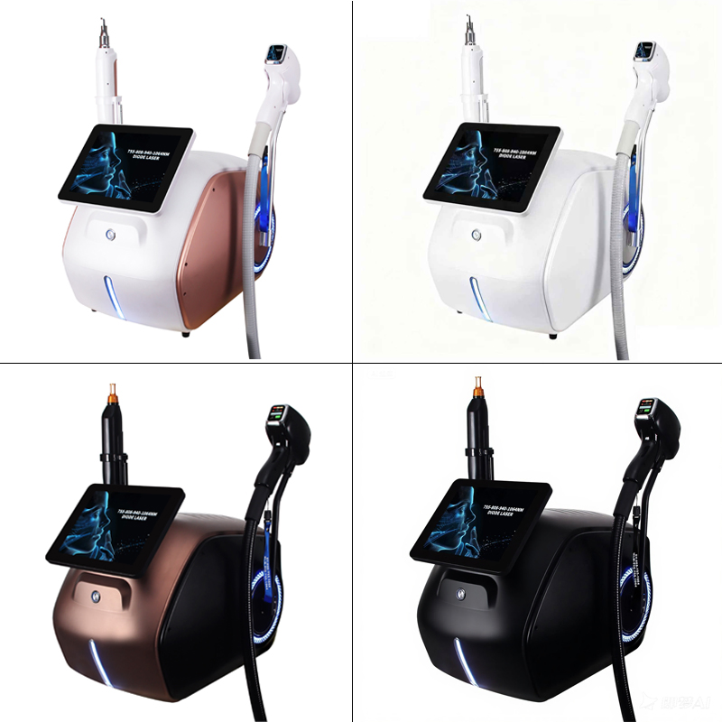 2 In1 إزالة الشعر والتاتو بتقنية IPL و ND YAG Q Switch متعددة الوظائف 2 ضمان لمدة عام ليزر ديود 4 موجات