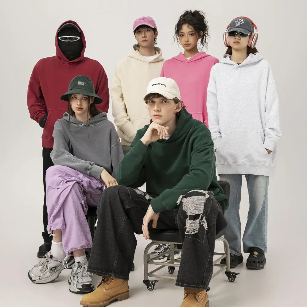 Durable Cotton Pullover Sweatshirt Details