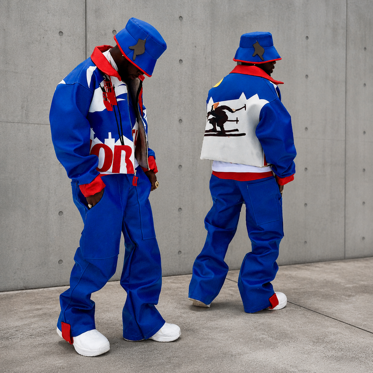 High Quality Windbreak Tracksuit Men Jogger Two Piece Set Color Block Reflective Chest Pocket Waterproof Outdoor Sports Suit