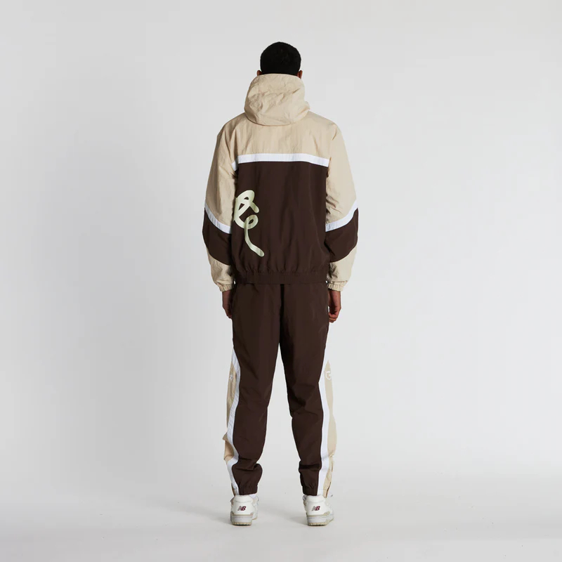 Custom 2-Piece Men's Jogger Tracksuit Set Zip-Up Splice Color Hoodies Jacket and Jogger Pant for Sporty or Gym Fitness