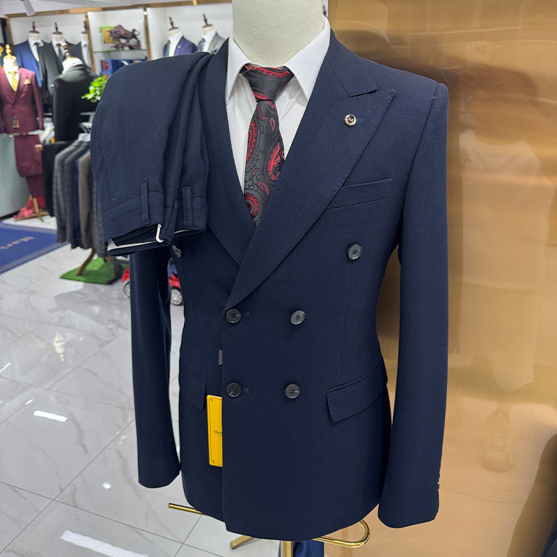 High Quality Two-Piece Men's Wedding Suit Sets Wholesale Business Office Fashion Blazer + Pants Top Men's Clothing