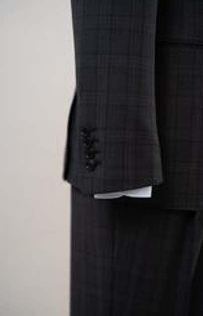 Dark Blue Retro Wool Blazer Men Refreshing Formal Single-Breasted Business Suit Flat Barge Collar Pants Plus Size Fabric Jacket