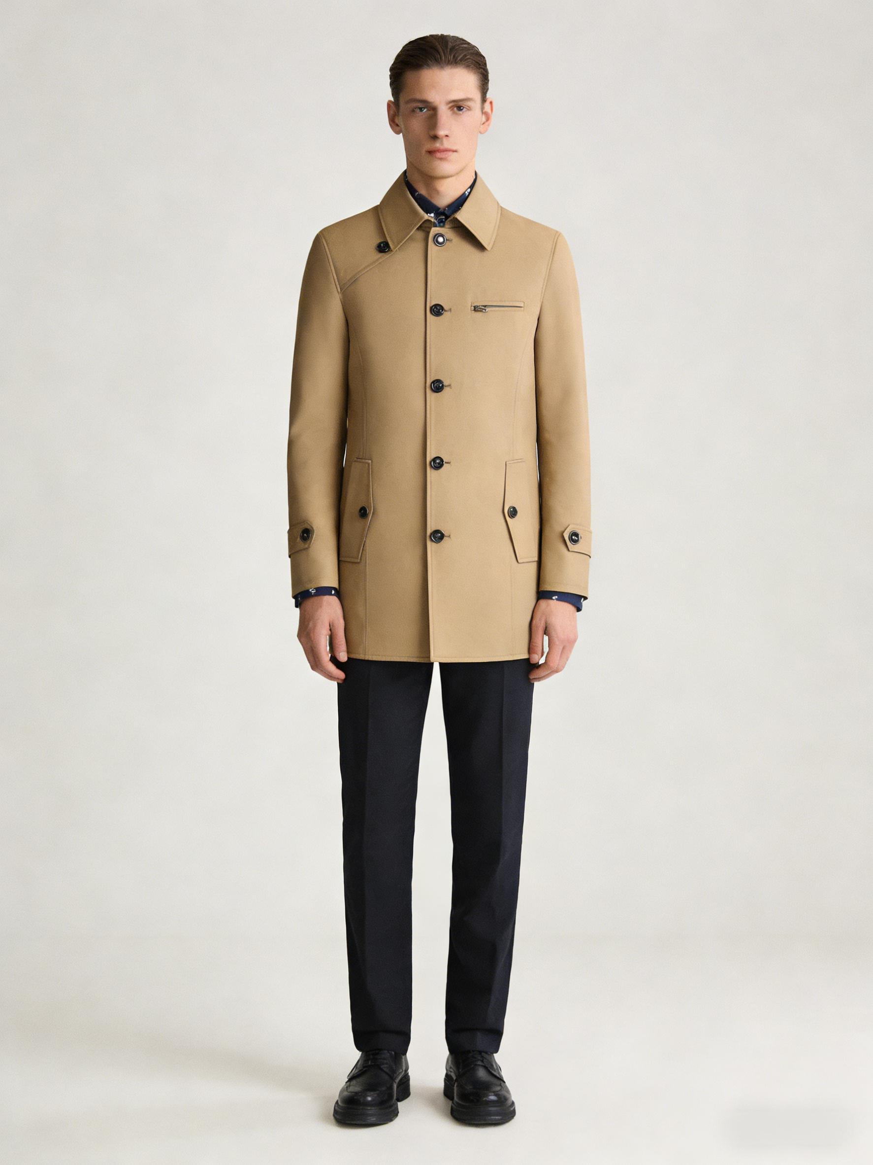 Men's Vintage-Inspired Business Trench Coat | Waterproof Single-Breasted Long Overcoat for Autumn Winter 2025 Collection