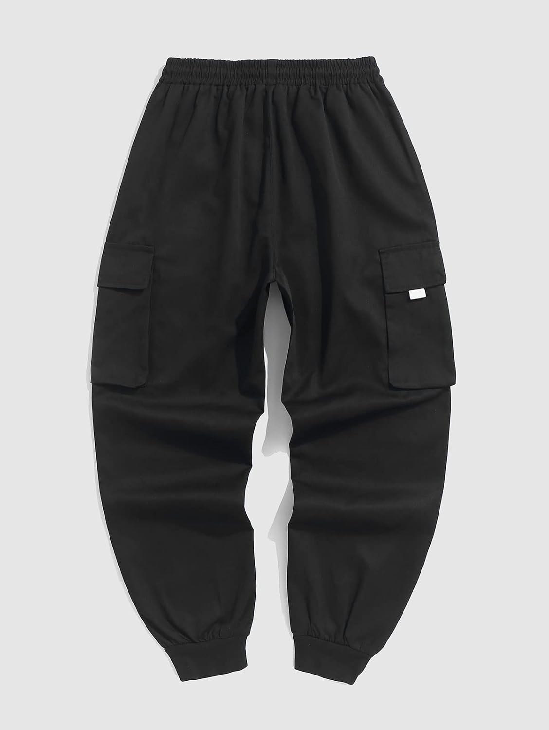 ZAFUL Men's Casual Techwear Joggers Streetwear Cargo Pants Knitted Elastic Waist Flap Pockets Drawstring-Unique Cargo Shorts