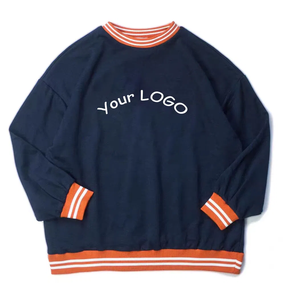 Custom Cotton Crewneck Pullover Plain Blank Crew Neck Sweatshirt for Wholesale Oversized Hoodie