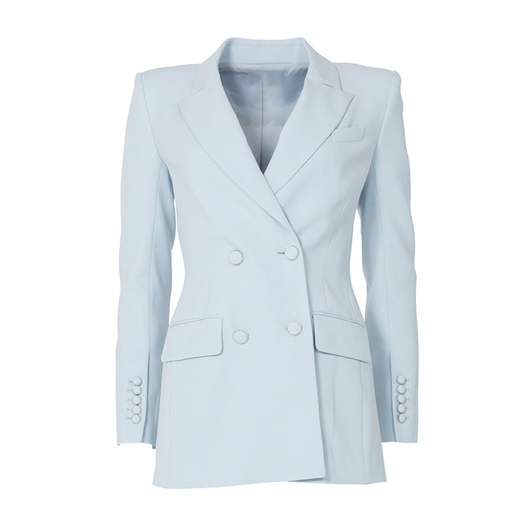 Suit Jacket Long Sleeve Button Front Detail Solid Blazers Women Wholesale Casual Office Custom