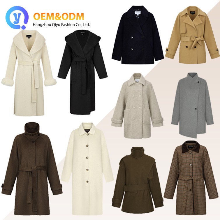 2026 Q&amp;D OEM Custom Wholesale Casual Blazer Coats Winter Puffer Fur Jean Denim Autumn Women's Jacket