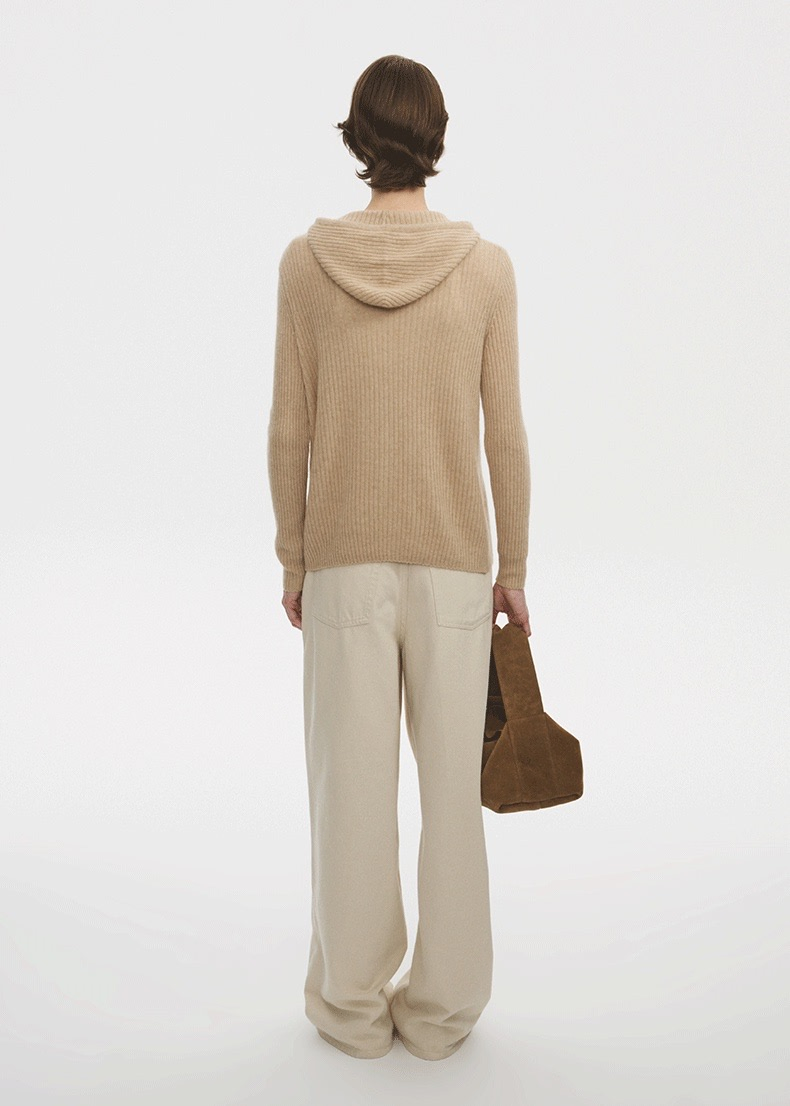 Luxury Hooded Fit Slim with Wide Sleeves Opening Design Customized Cashmere Women's Knit Cardigan for Summer Spring Wear Wholesale Jumpsuit Jacket Knit Sweater