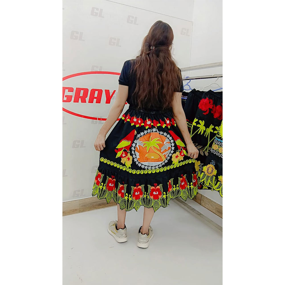 2026 Summer Casual Long Skirt for Women Cotton Eyelet Beach Maxi Skirt Elegant Casual Midi Skirt High Waist