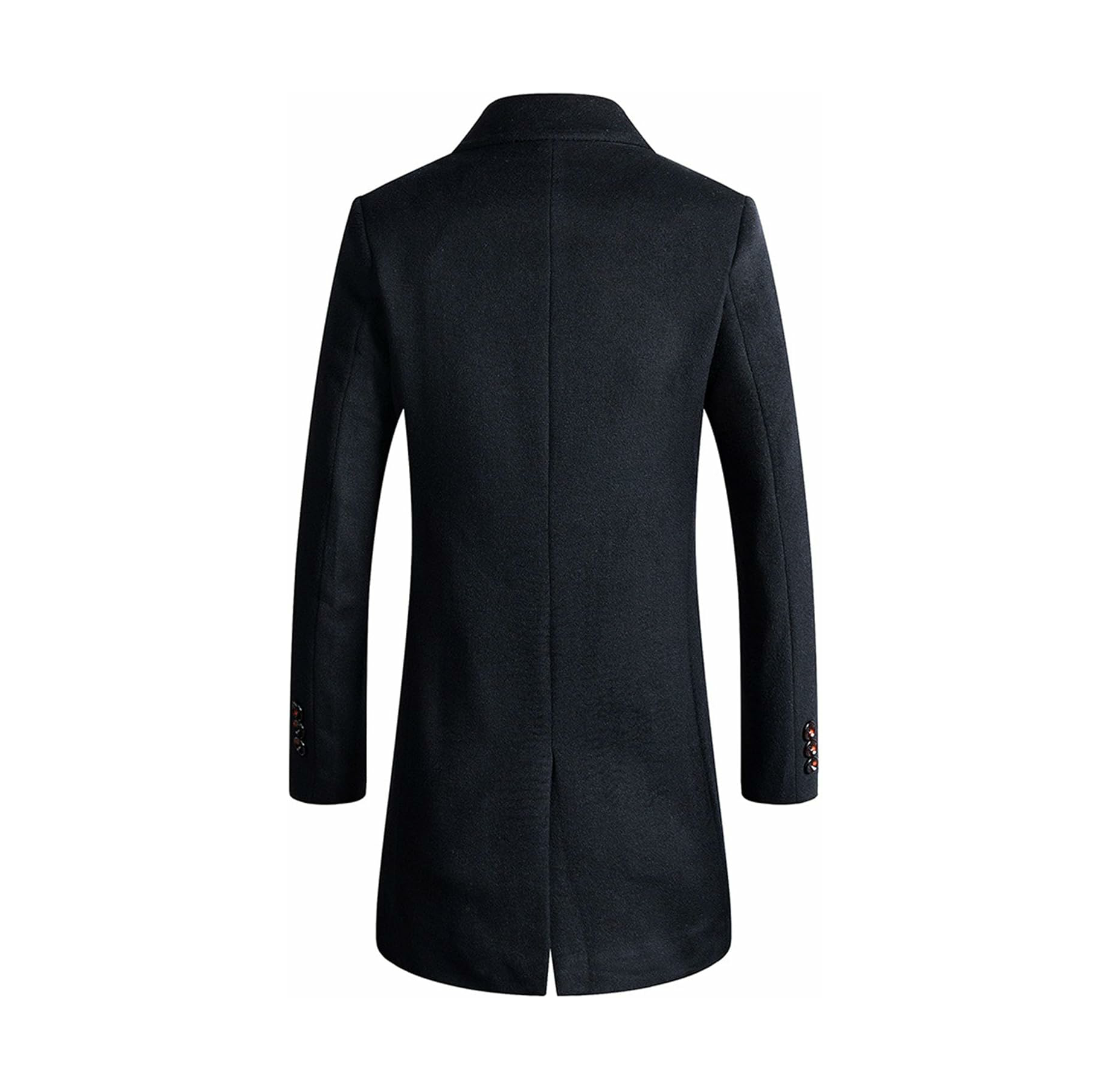 New Arrival Unisex Solid Color Woolen Overcoat Trench Long Sleeve Soft Breathable Customized Color &amp; Logo Men's Casual Outerwear
