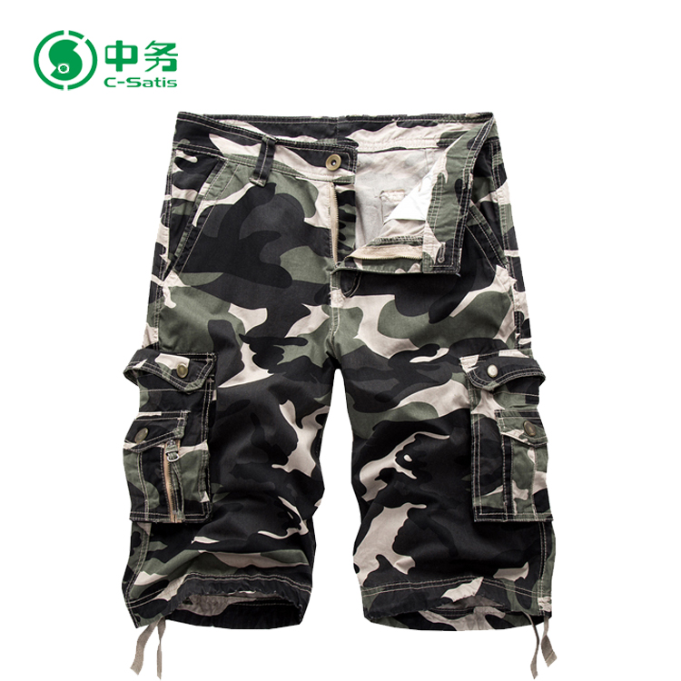 2021 Multi-colored 100 Cotton Classic Relaxed Fit Casual Streetwear Printed Camo Mens Cargo Shorts Pants With 6 Pockets