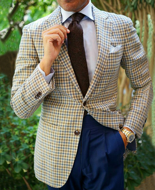 2021 New Arrival Men Fashion Casual Plaid Double-breasted Jacket&amp;blazer Men Long Sleeved Mandarin Lapel Slim Fit Business blazer