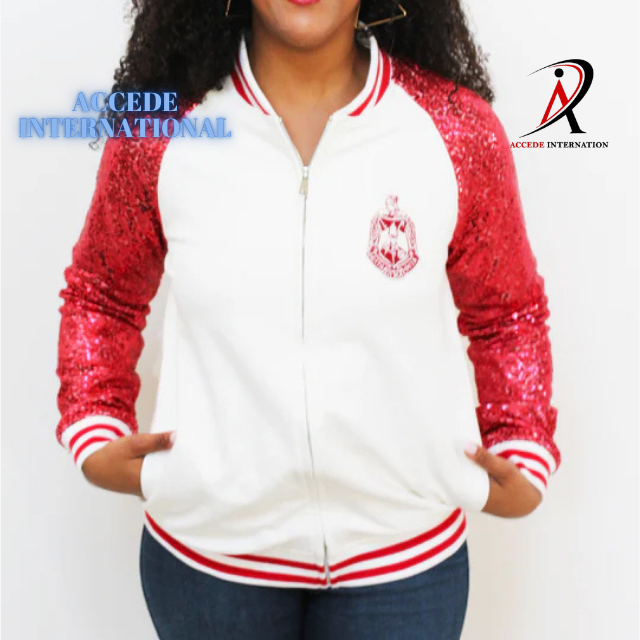 Custom ZPB Centennial Satin Bomber Jacket 100% Polyester Zeta Phi Beta 100th Anniversary Jackets With Embroidered Patch Logo