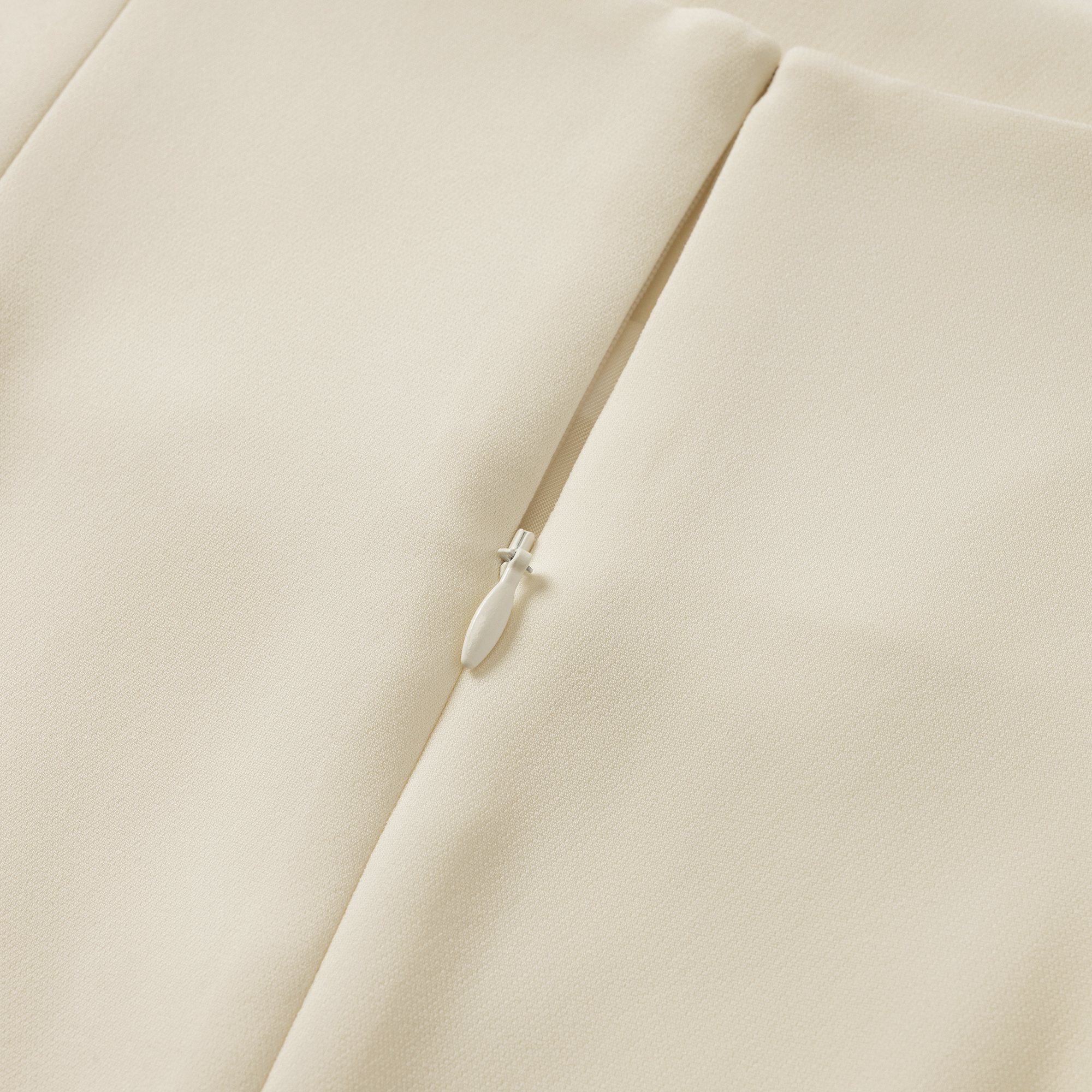 Premium Triacetate Blend High Waisted Midi Skirt Cream Beige Elegant Maxi Skirt with Cupro Lining
