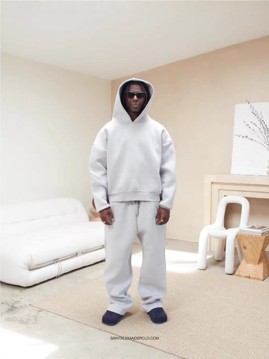 High Quality 100% Cotton Thermal Men's Jogger Tracksuits Set Baggy Fit 400g Fabric