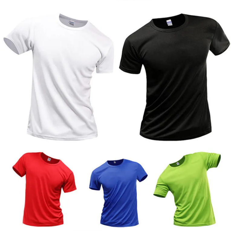 Dry Fit Running T Shirt Custom Logo White Tshirts Wholesale Tee Shirts Quick Dry Sports T-shirts Manufacturer Camiseta Deportiva