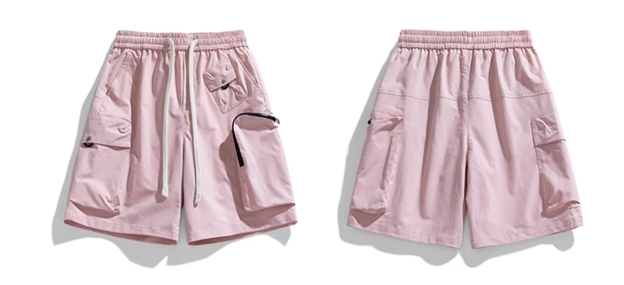 Cargo Pocket Pants Vintage Shorts Custom Logo for Men Jogger Gym Outdoor Oversized Cotton Casual Loose Summer