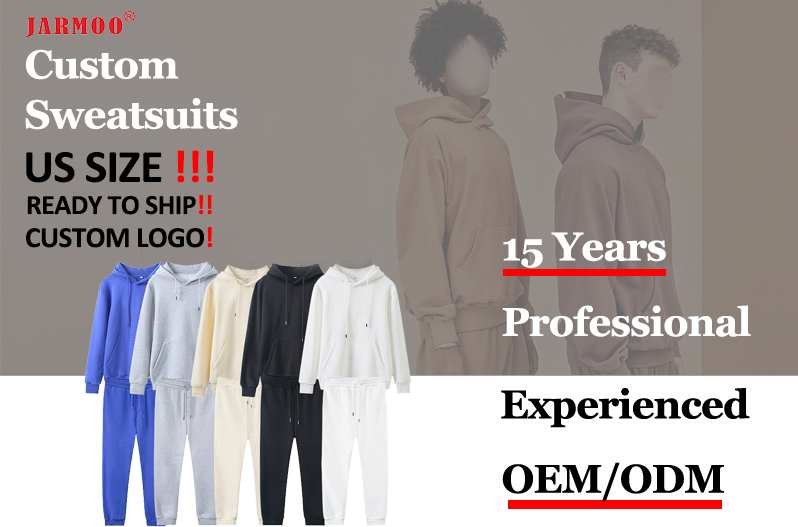 Oem Design Cotton Polyester Men Fleece Tracksuit Full Zip Hoodie Joggers Unisex Jogging Sets High Quality Sweatsuit