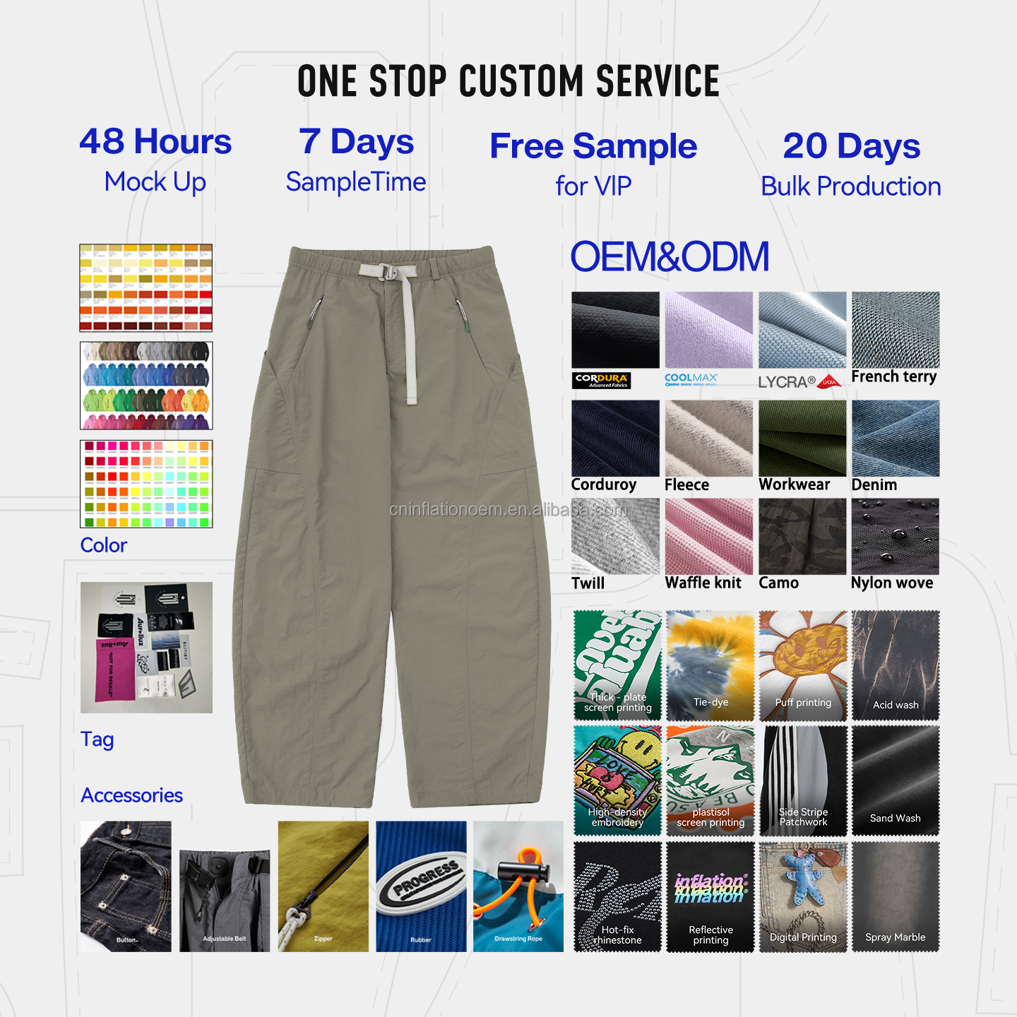 Product specifications layout