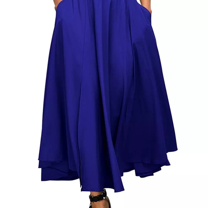 XIUYU Custom Lady Skirt Knot Front Zip Back High Waist Flare Midi Skirt Falda Plus Long Casual Maxi Bandage Midi Skirt