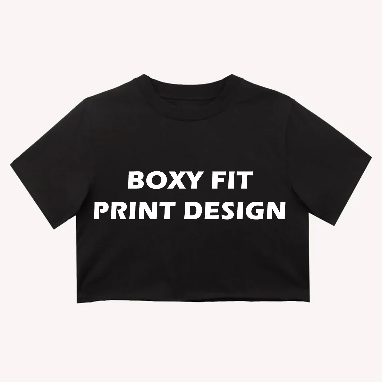High Quality Cotton Cropped Boxy Fit T-Shirt Heavyweight Oversized Tshirt Custom Print t Shirt for Men