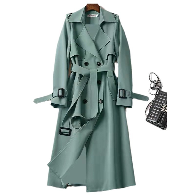 New Style Autumn Elegant Casual Long Trench Overcoat Plus Size Long Sleeve Windbreaker for Women Standard Trench Coat for Women