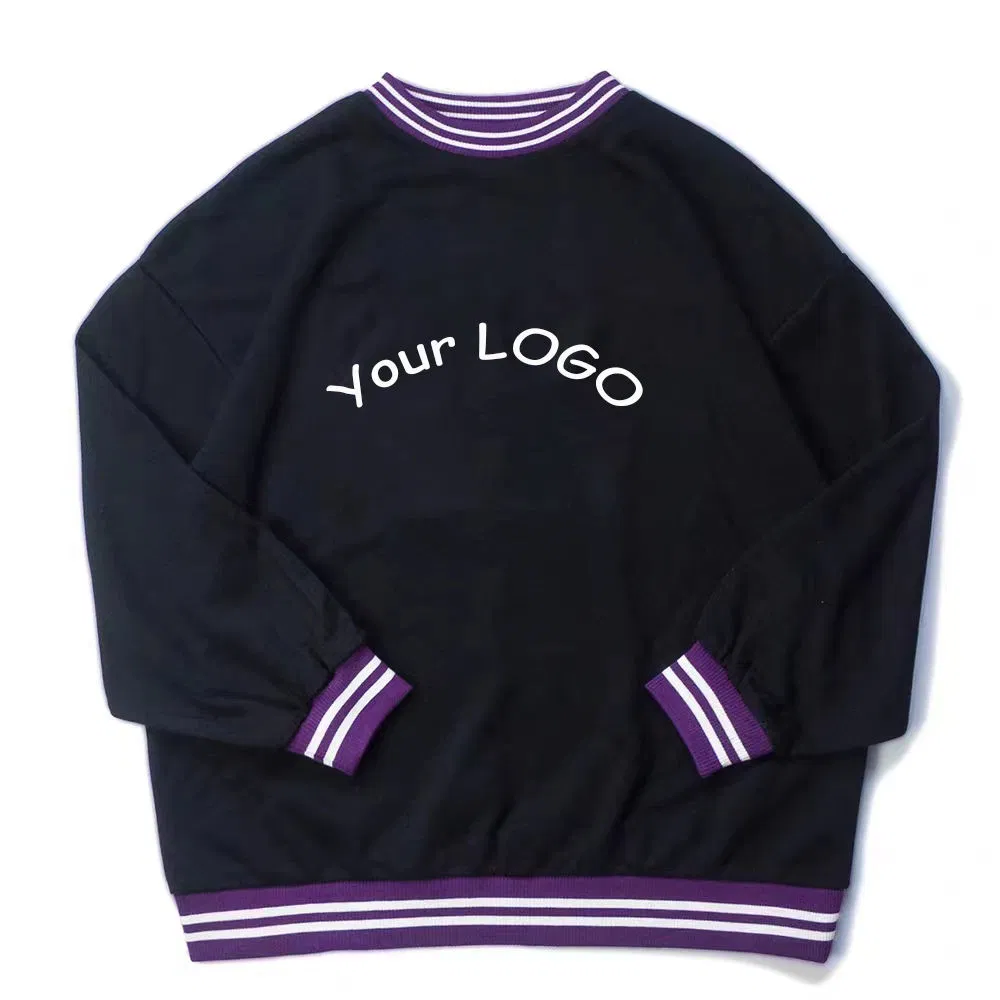 Custom Cotton Crewneck Pullover Plain Blank Crew Neck Sweatshirt for Wholesale Oversized Hoodie