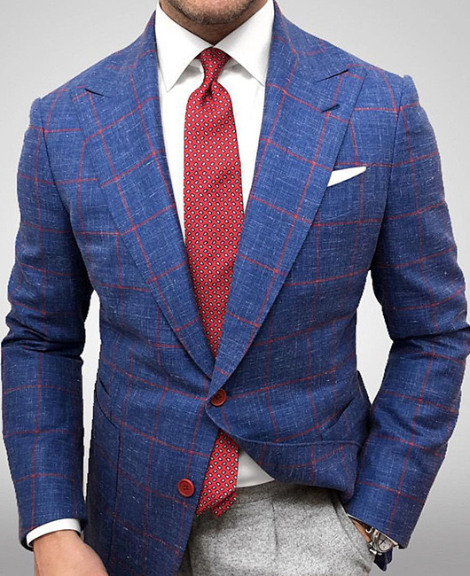 2021 New Arrival Men Fashion Casual Plaid Double-breasted Jacket&amp;blazer Men Long Sleeved Mandarin Lapel Slim Fit Business blazer