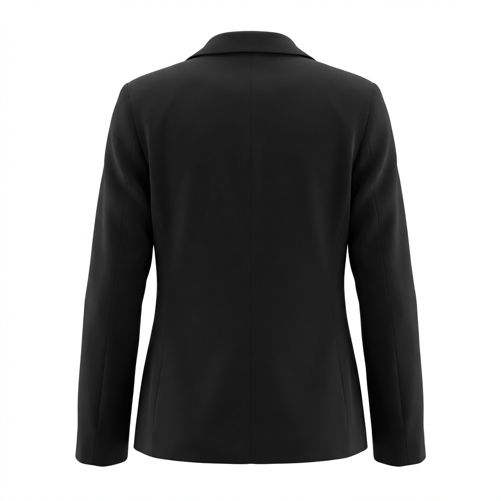 Men's Classic Black Woolen Tailored Blazer Solid Color V-neck Slim Fit Office Business Casual Custom Formal Wear Jacket