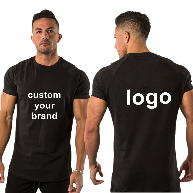 High Quality 95%Cotton 5% Spandex Custom Private Logo Workout Wear Gym Clothing Fitness Apparel Plain Blank Men T Shirts