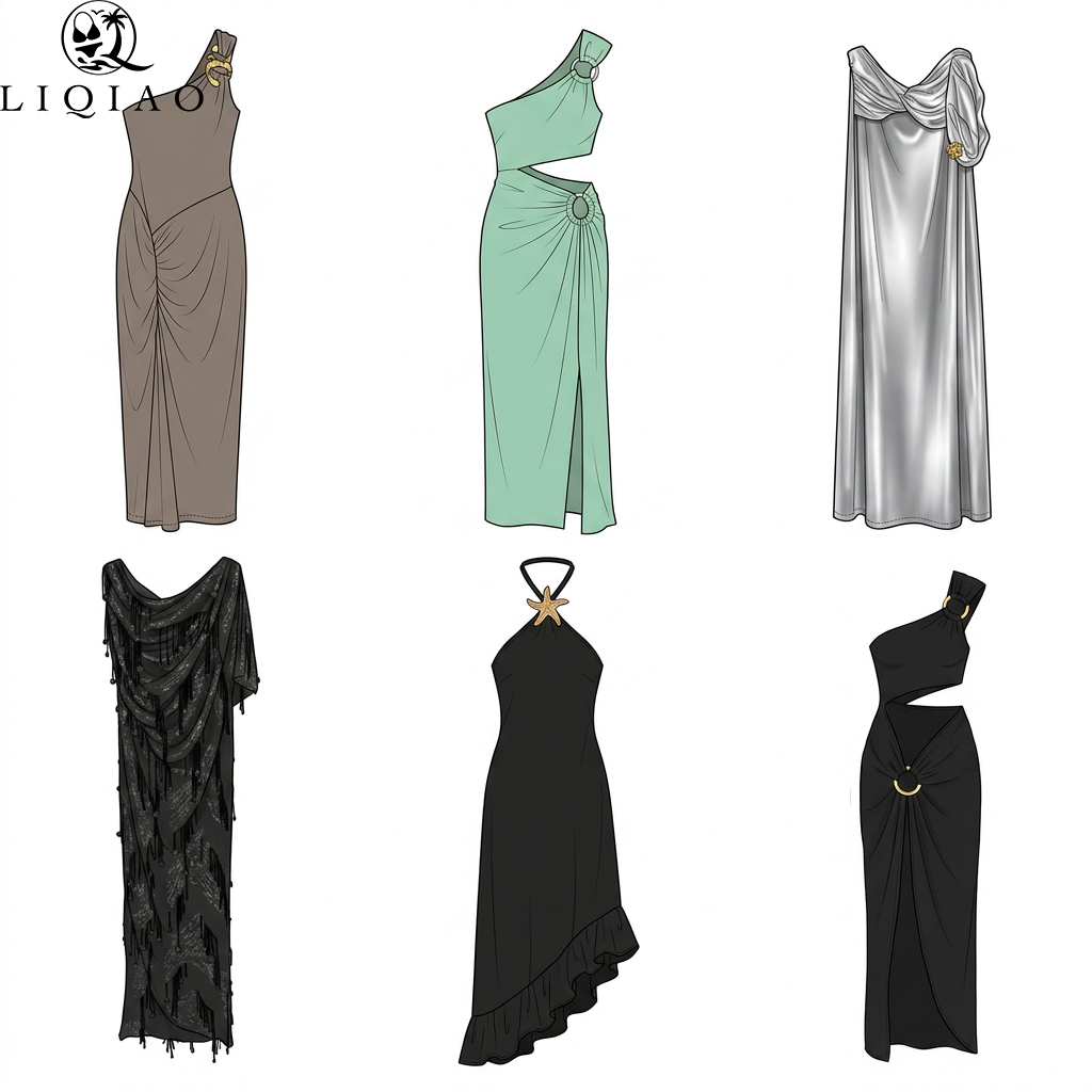 Custom Solid Color Irregular Women's Maxi and Midi Skirts, Perfect for Summer Beaches, OEM Private Label Apparel Manufacturer.