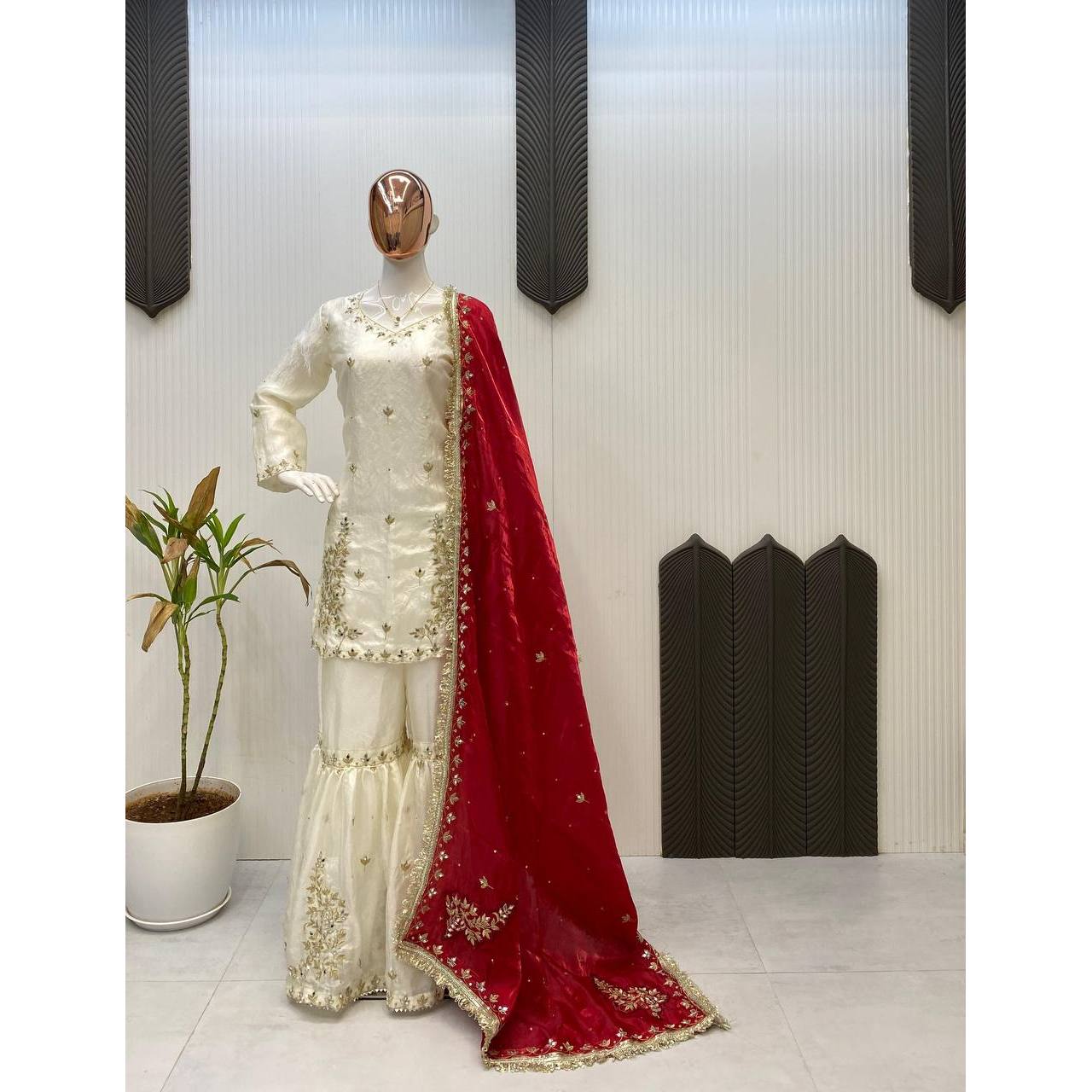 Beautiful Party Wear Cocktail Dresses Top-Bottom and Dupatta for Elegant Look