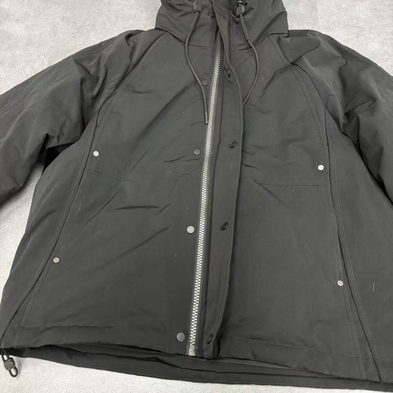 Men's Black Waterproof Hooded Parka Jacket Winter Outdoor Windproof Warm Puffer Coat