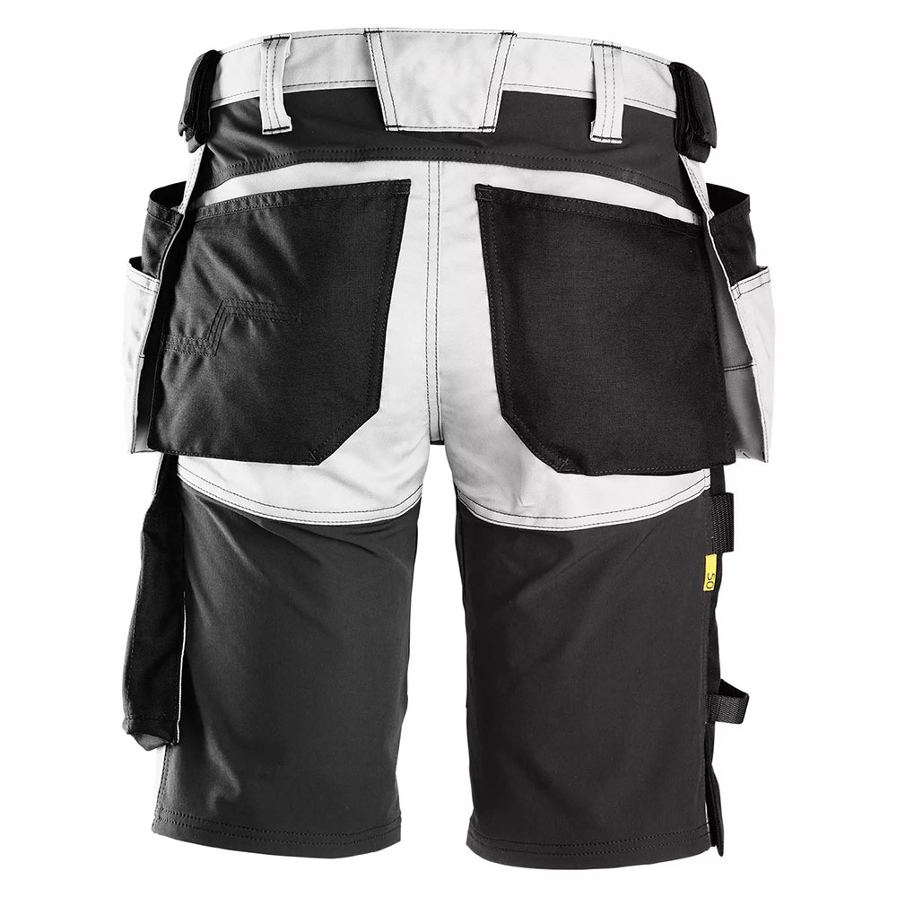 Men Customized Half Cargo Pants Black &amp; White Color 6-Pocket Cargo Shorts Construction Work wear Cargo Shorts