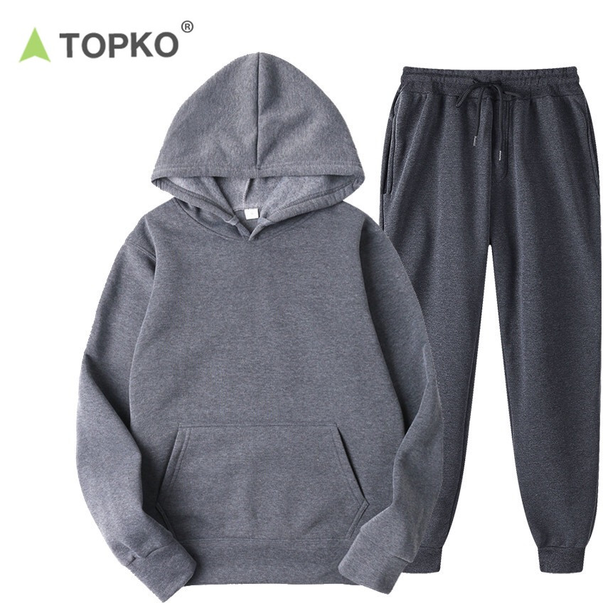 TOPKO Factory Wholesale High Quality Custom Logo Sweat Suit Men Jogger Tracksuit Set