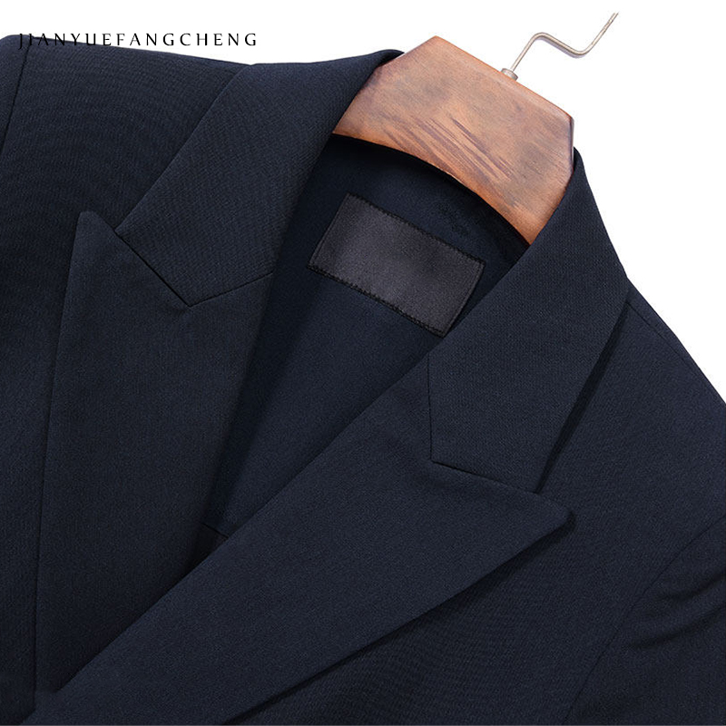 OEM&amp;ODM Classic Minimal Double Breasted Notched Collar Oversized Fit Office Lady Formal Business Wear Women Blazer Suit Jacket