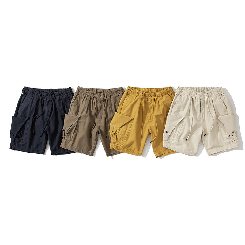 2025 Men's Summer 100% Cotton Cargo Work Wear Shorts Outerwear Loose Baggy Cargo Pants Casual Sport Shorts