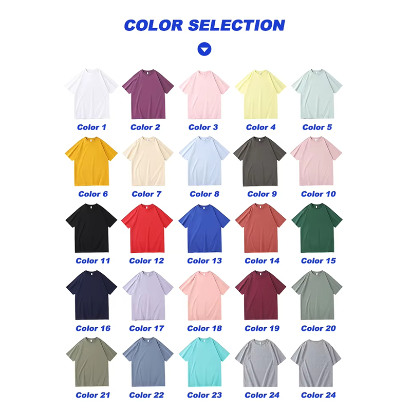 Custom High Quality Heavyweight T-shirt Blank T Shirts Custom Thick Printed Graphic 100% Cotton Mens Tshirt