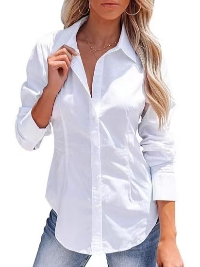 Women's ButtonDown Shirts Long Sleeve DressShirts Wrinkle Free Collared Work Office Solid Blouses...