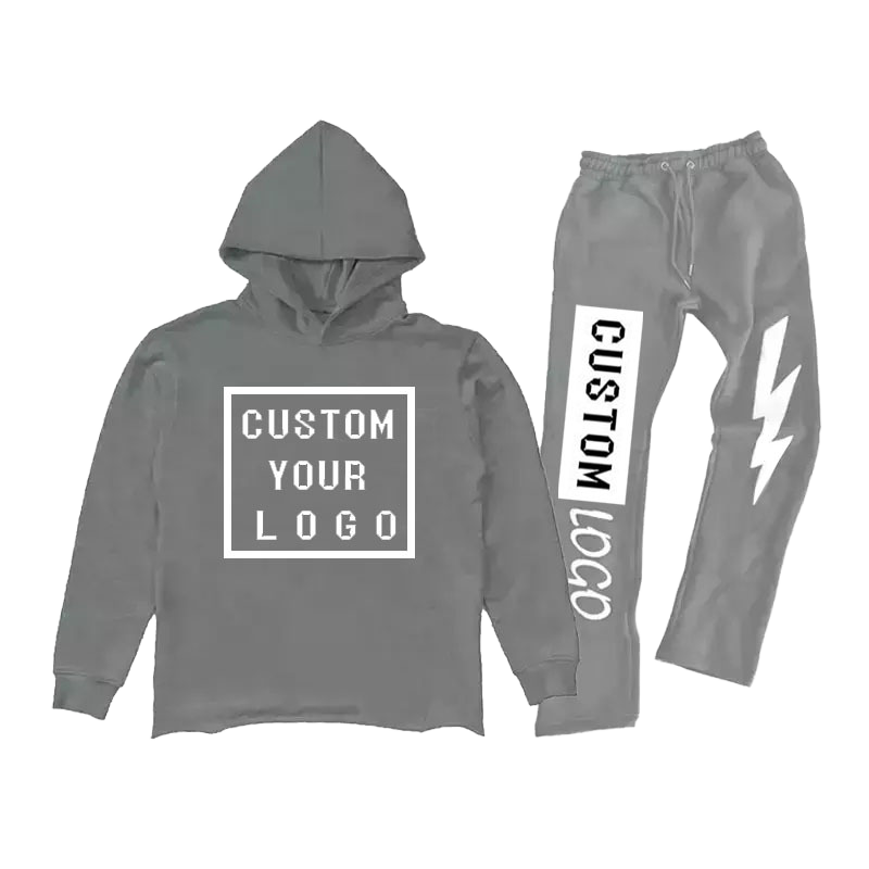 Wholesale Sweat Suits Men Custom Sweatsuit Design Logo Image Women Track Suit Set Hoodie Pants Set Jogger Sport Sportswear Set