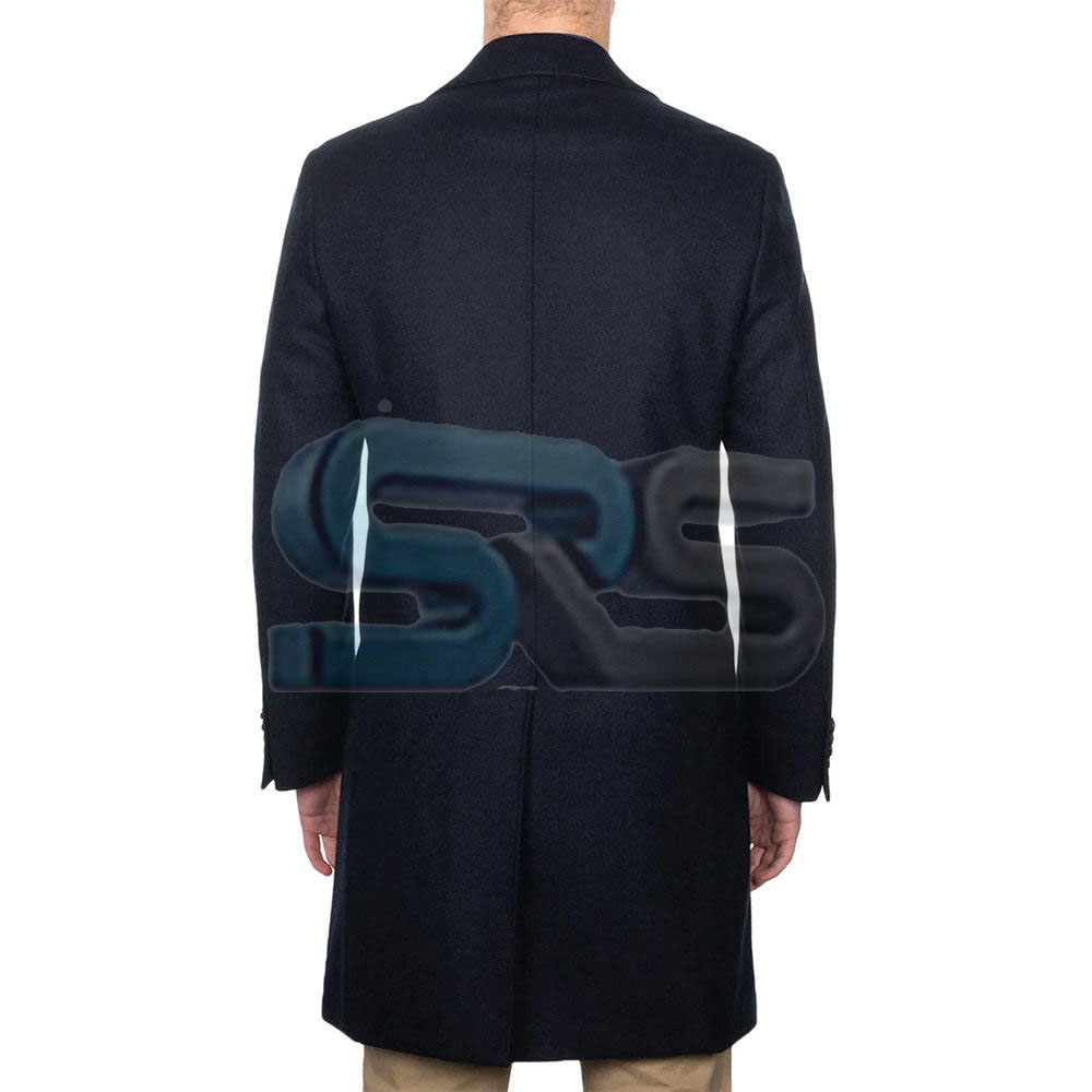 Custom Men's Wool Trench Coat 2025 Winter Jacket Long Overcoat Classic Fashion Streetwear Warm Cashmere Blend Overcoat Wholesale