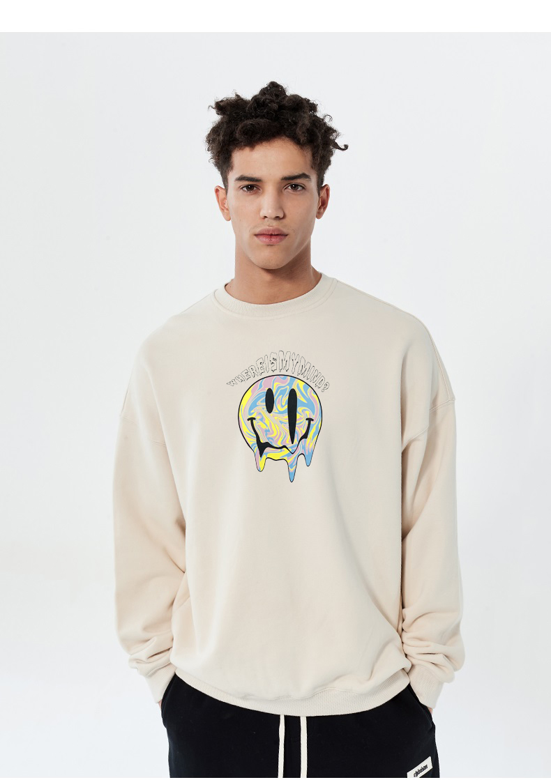 Wholesale 100%Cotton Sweatshirt Drop Shoulder Oversized Sweatshirt Unisex Men's Hoodies &amp; Sweatshirts