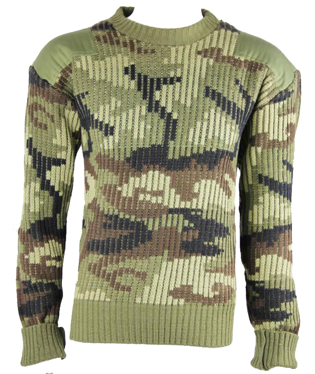 Navy Blue Cardigan-Od Green Jersey-Tactical Acrylic Pullover-Camouflage Wool Sweater