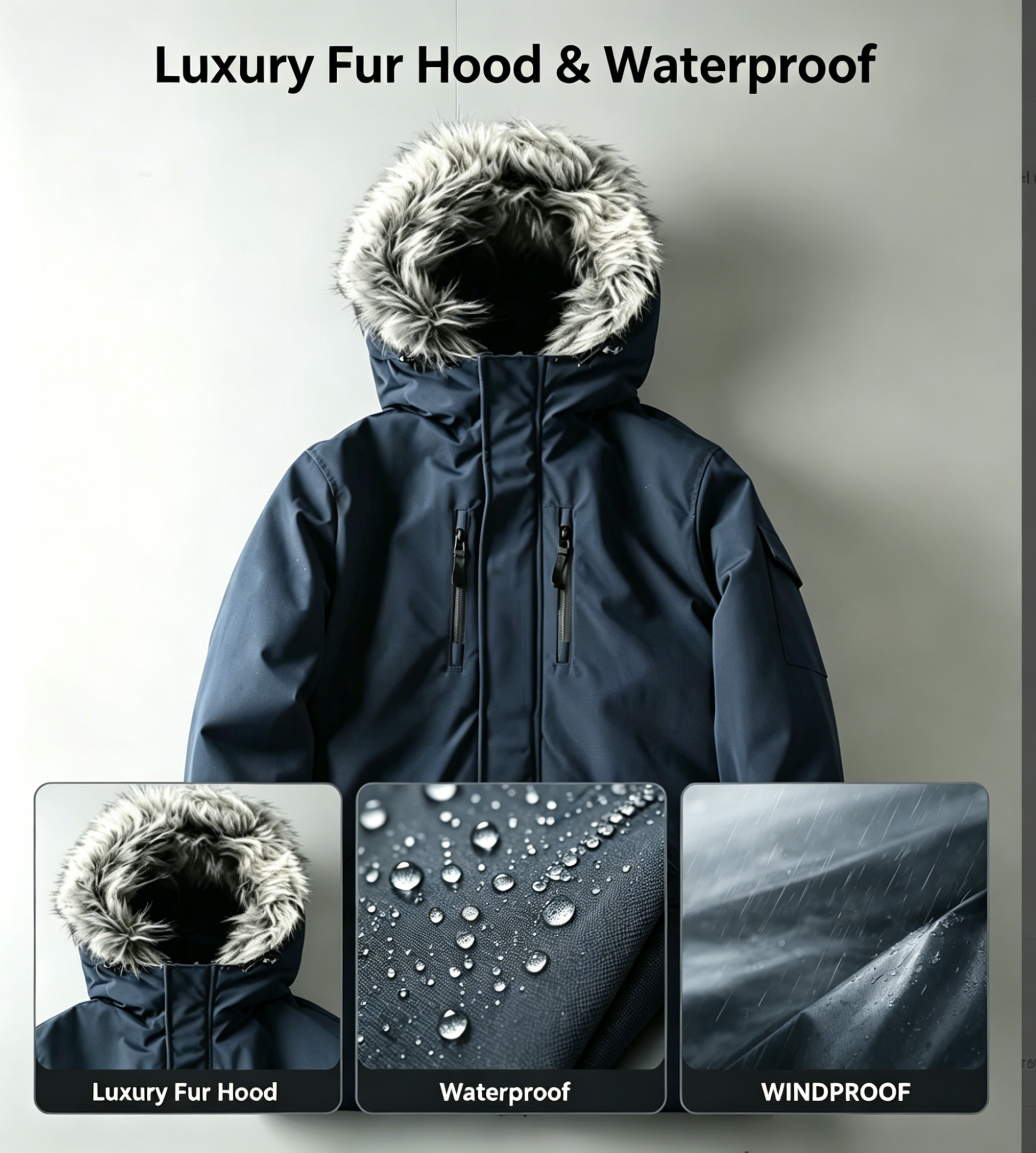 OEM Custom Design Puffer Parka Jackets Men's Hooded Warm Coat Winter Mens Parka Winter Jacket for Men Logo