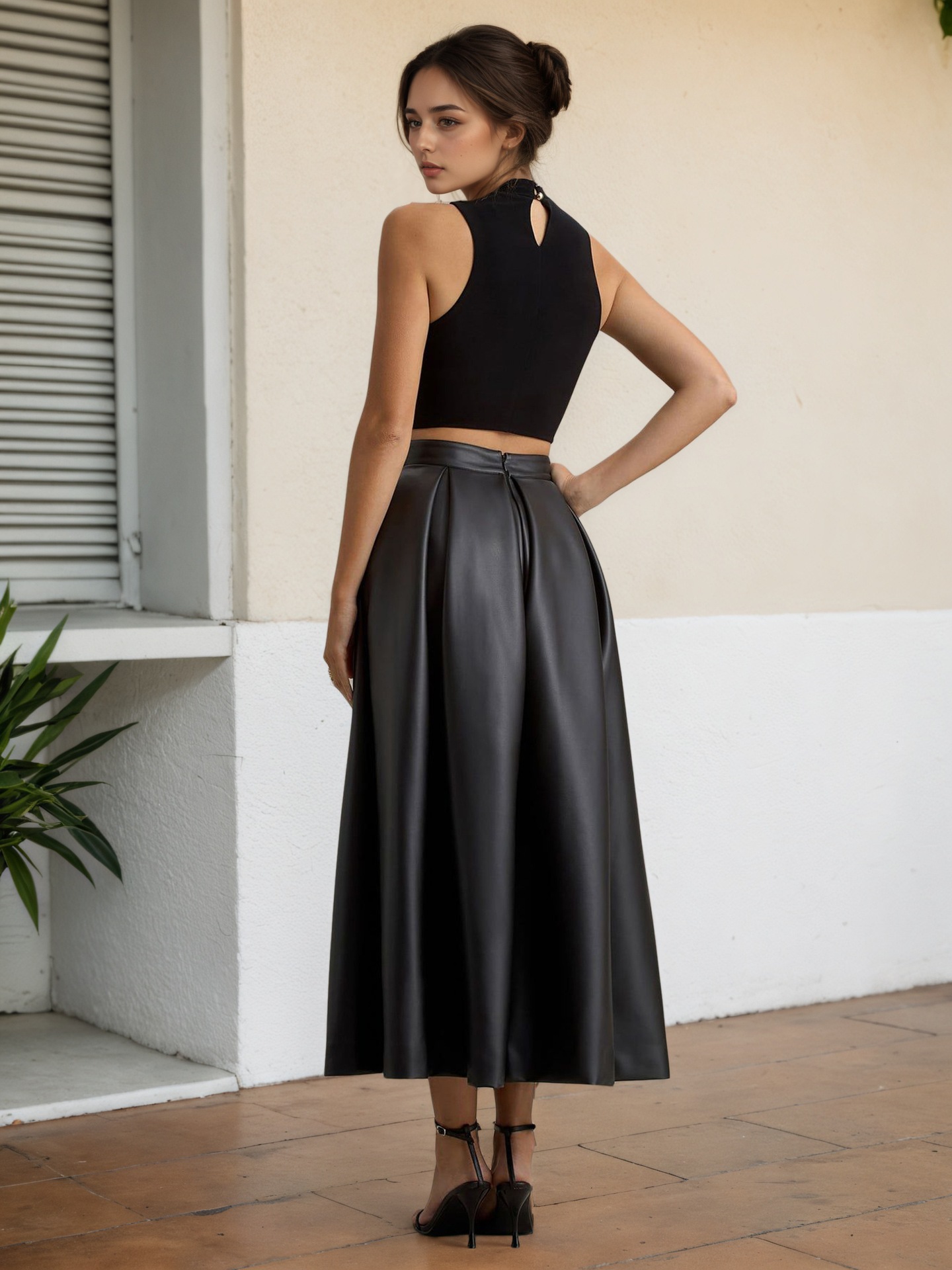 Casual Other Midi Skirt High Waist Maxi Faldas de Mujer Jupe Longue