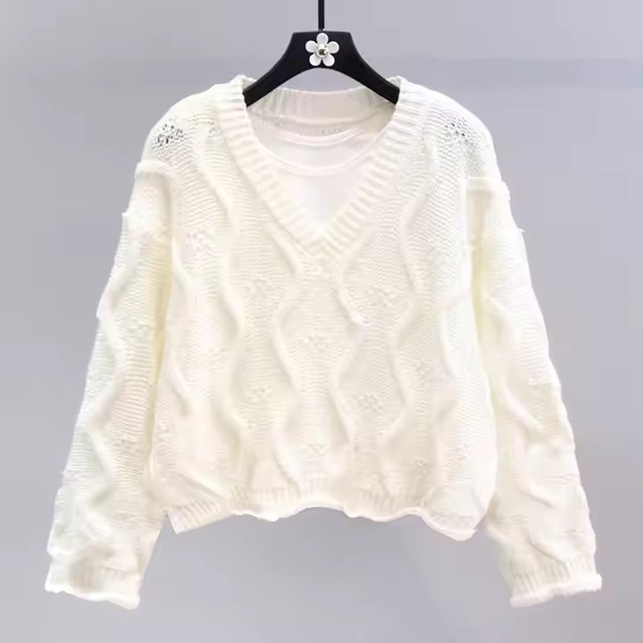 2026 Winter Cardigan Solid Color Women's Temperament Fashionable Sweater Knitted Sweater