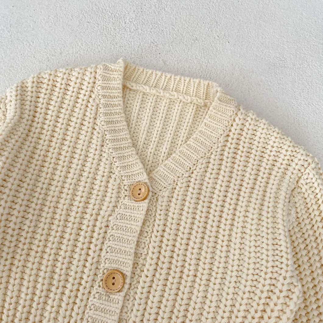 Autumn Baby Boys Girls Sweet Knitwear Cotton Knit Sweater Cardigan