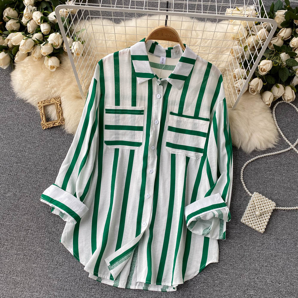 Korean Casual Long Sleeve Shirt Model View 1